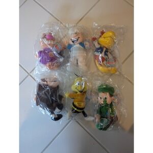 Vintage 1998 General Mills Breakfast Pals Plush Cereal Mascot Set of 6 NIB